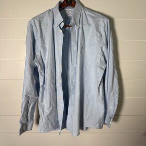 Brooks Brothers 1818 Regent Fit Non-Iron Stretch Blue Long Sleeve Sz XL